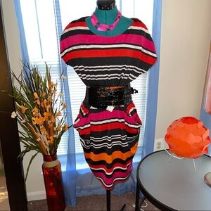 Dots | Colorful Short Sleeve Striped Dress​